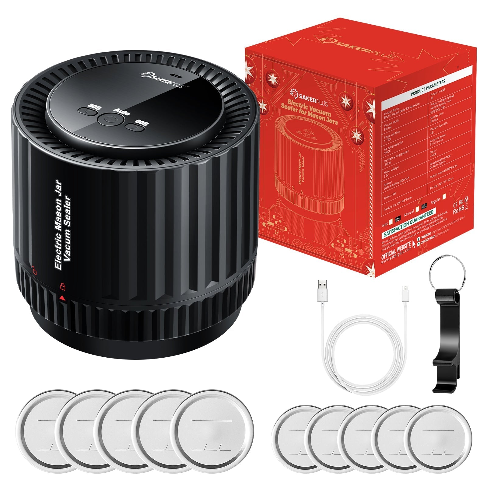 Efficient Food Saver -  Electric Vacuum Sealer For Mason Jars